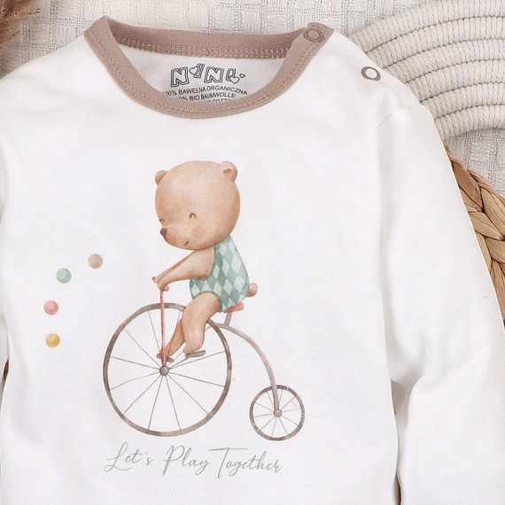 ABN-5584 Detské body Circus Baby od Nini - 100% organická bavlna, jemné na pokožke, poľská výroba