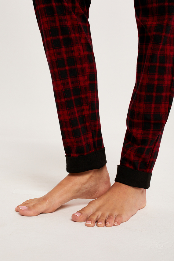 Ordesa Dámske pyžamo s dlhým rukávom a dlhými nohavicami Italian Fashion - čierna/potlač