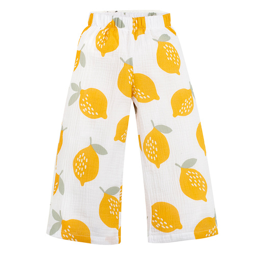 Lemons mušelínové nohavice culotte Pinokio - letná ľahkosť, bavlna