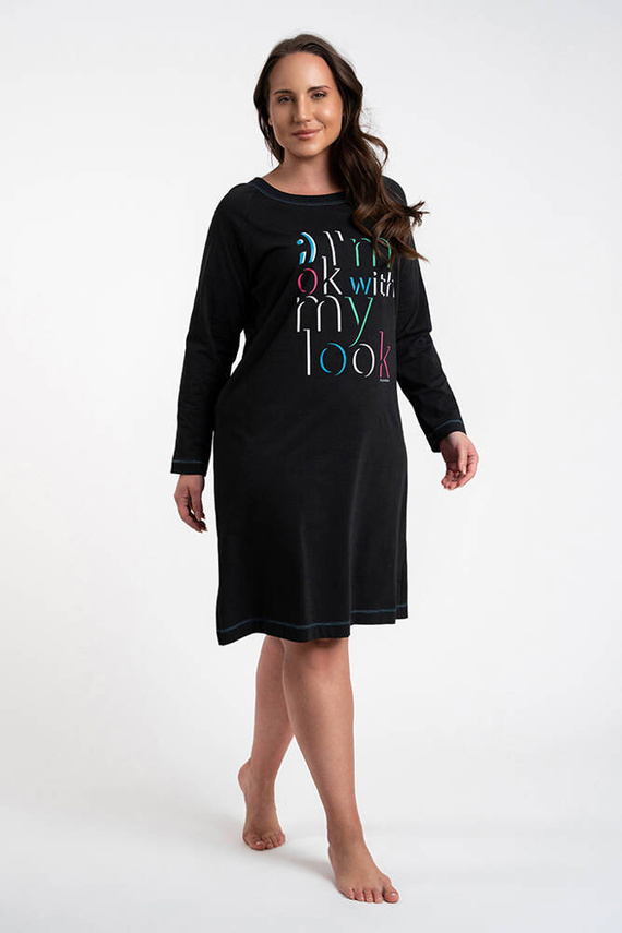 Nočná košeľa Olza Italian Fashion - čierna