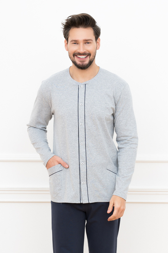 Alcest Pánske dlhé nohavice s dlhým rukávom Talianska móda - tmavomodrá