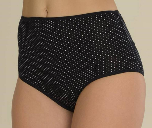 018 Sara De lafense nohavičky s vysokým pásom - tmavomodré bodky