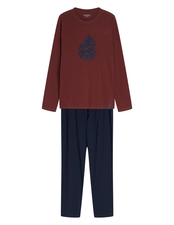 Henderson Core Fall 45494 pánska pyžama 100 % bavlna dlhá maroon