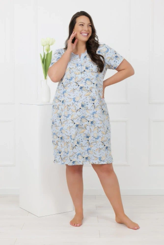 Dámska nočná košeľa CELOZJA Italian Fashion bavlnené polo s krátkym rukávom