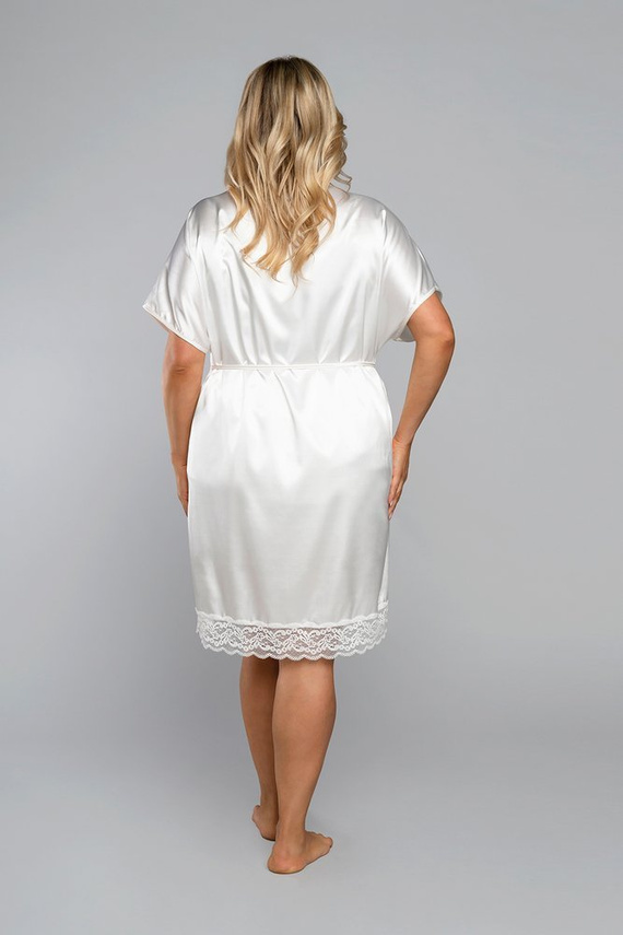 Dotykový župan s krátkym rukávom Italian Fashion - ecru