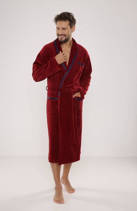 666 Ronaldo pánsky župan De Lafense - bordový