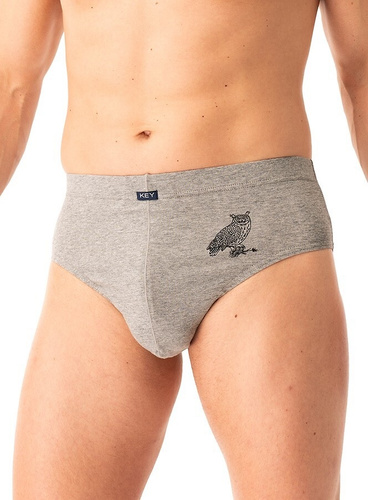 Pánske slipy MPP 703 B25 Key grey black - bavlna, 2 balenia v krabici, pohodlie a štýl