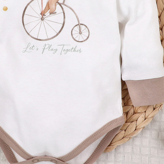 ABN-5584 Detské body Circus Baby od Nini - 100% organická bavlna, jemné na pokožke, poľská výroba