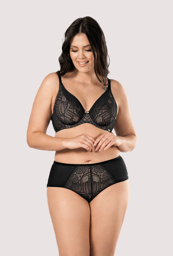 Desire BO50 mefemi by Nipplex čierna soft bralette podprsenka s čipkou
