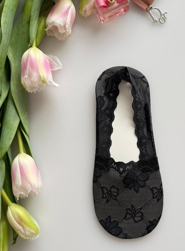 Dámske balerínkové ponožky Magnetis čipka so silikónom proti šmyku