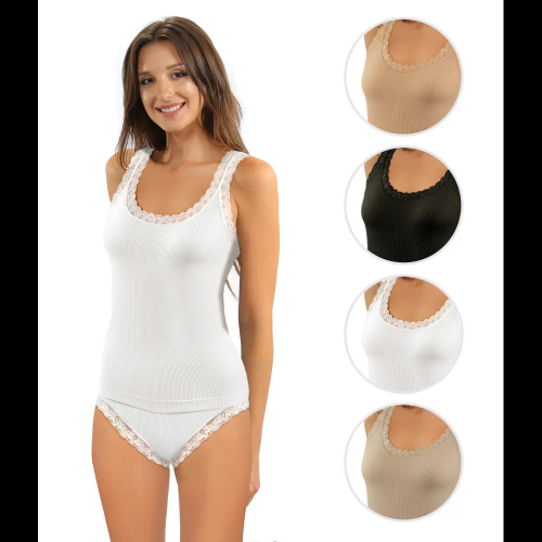 Dámske tielko Sesto Senso 6109 čipka bezšvové elastické pohodlné white