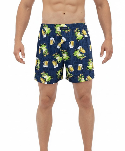 001/183 Frog Pánske boxerky Cornette Classic - 100% bavlna, voľný strih, zapínanie na gombíky, každodenné pohodlie