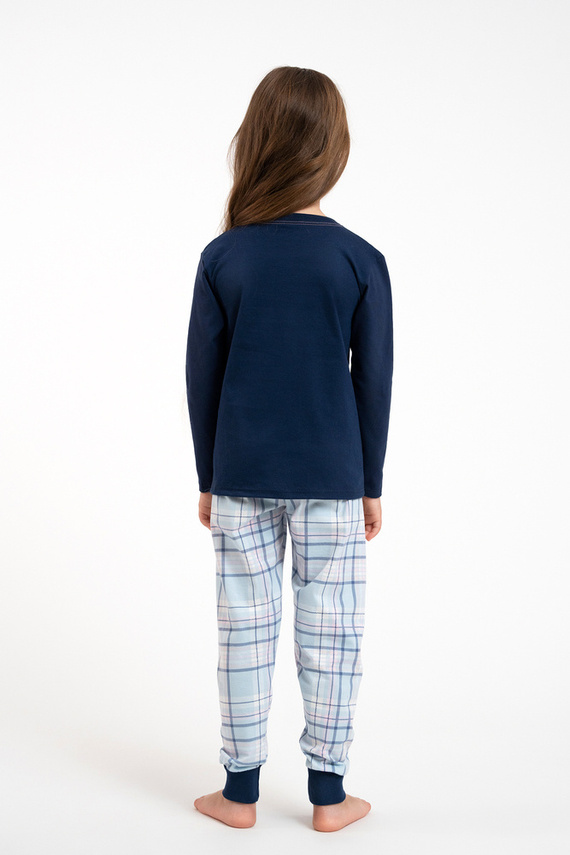 Glamour Dievčenské pyžamo Italian Fashion - námornícka modrá/potlač