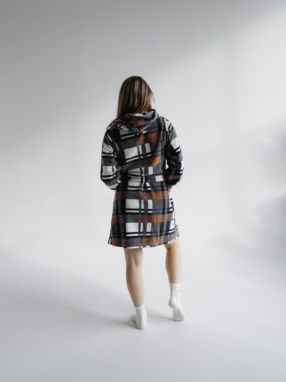 031 Deka na župan De Lafense - hrejivý dámsky župan z flísu Super Cozy, ťavia farba