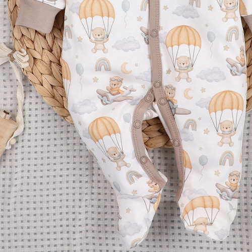 ABN-5508 Sky Journey Nini detský župan | Organická bavlna, zapínanie na cvočky