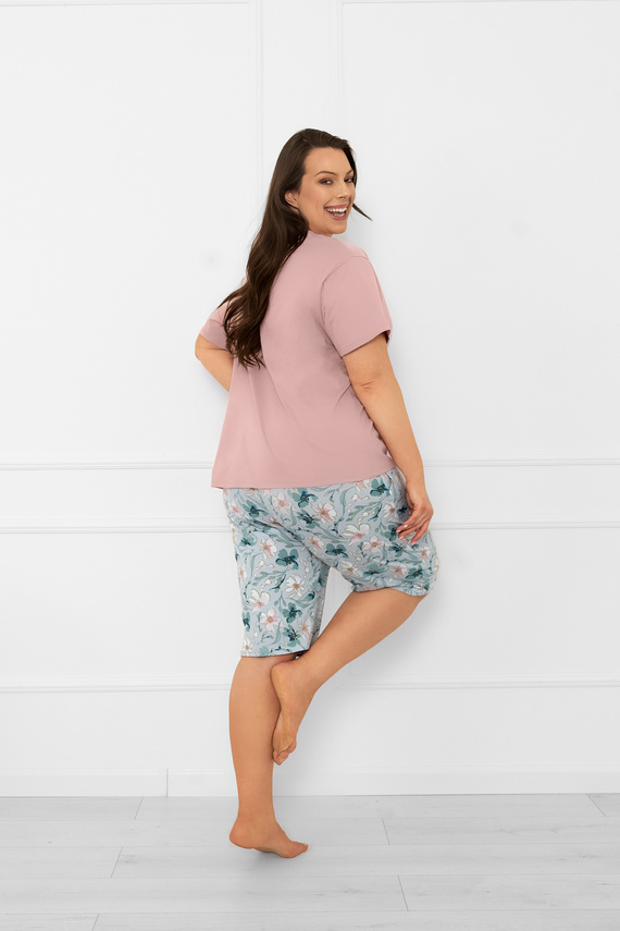 Dámske pyžamo Perlis - krátky rukáv, krátke nohavice, bavlna Italian Fashion