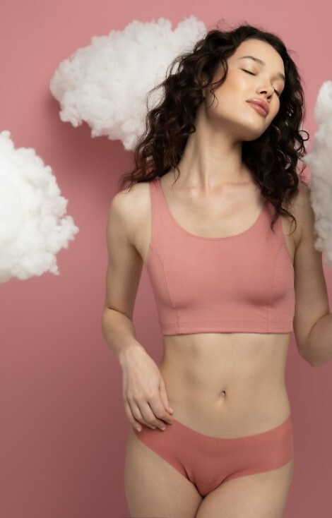 Mousse Classic Julimex- coral - dámske bezšvové nohavičky, ultraľahké, neviditeľné pod oblečením