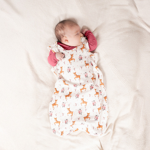 216043 Detský spací vak Lala Nicol - 100 % bavlna, vzor s motívom sárie a vtáčika