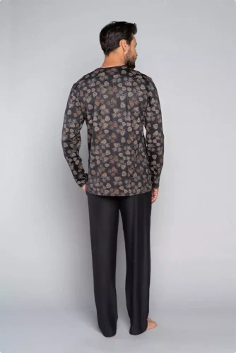 Pinus Pánske pyžamo s dlhým rukávom, dlhé nohavice Italian Fashion- print/graphite