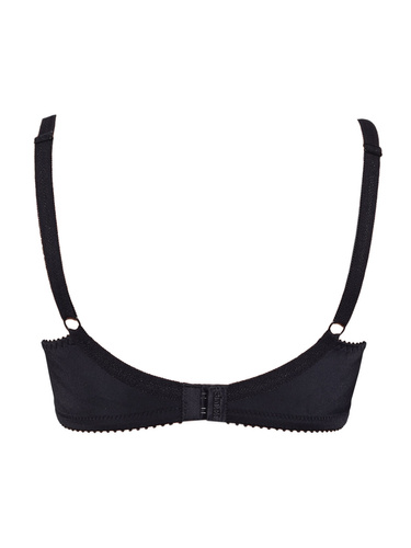 Donna 1962 Mäkká podprsenka s kosticami z mikrovlákna, bavlna, čierna