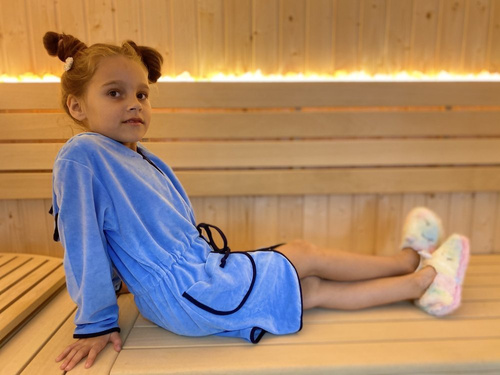 374 / 375 Detský župan Desiree - modrý