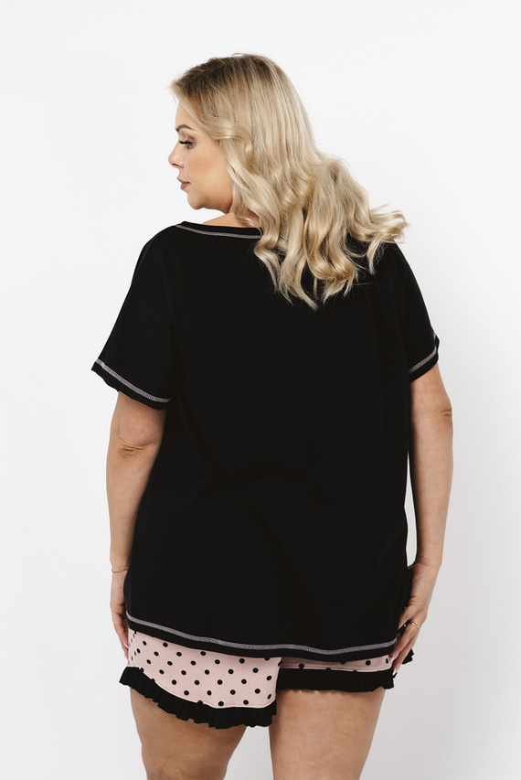 Buscato Dámske pyžamo s krátkym rukávom, šortky Italian Fashion- print/black