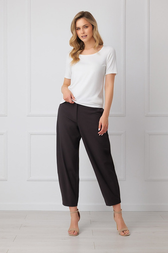 Dámska blúzka Italian Fashion Liza 93 % bambus, krátky rukáv, elastická - ecru