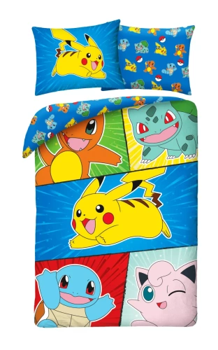 Pokemon Kids 12 bavlnené obliečky Halantex - 100% bavlna, zips, gramáž 115 g/m²