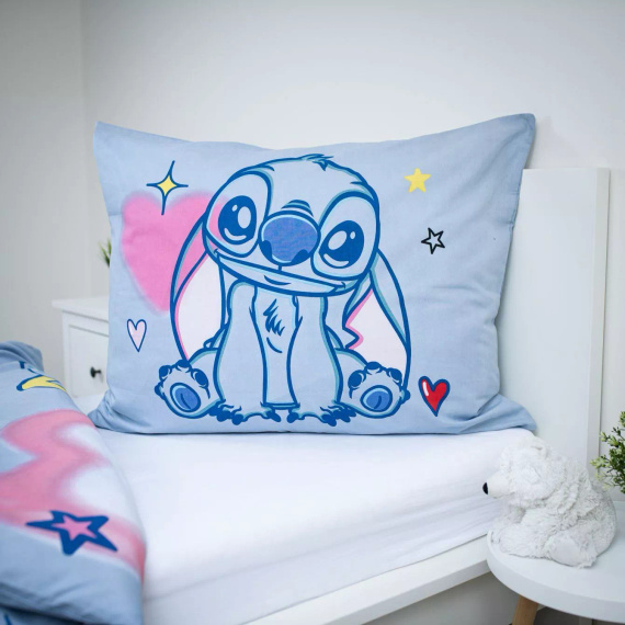 Bavlnené obliečky 140x200 Lilo and Stitch modré 70x90 Jerry Fabrics