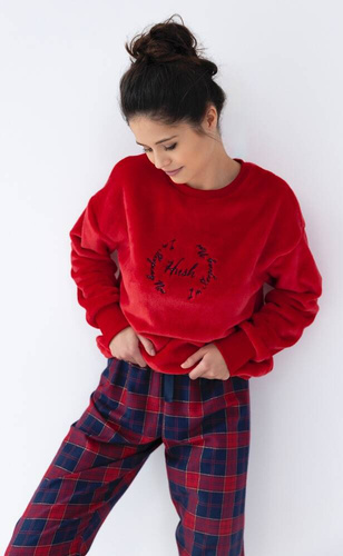 Dámske pyžamo Cordelia Sensis - tmavomodro-červené