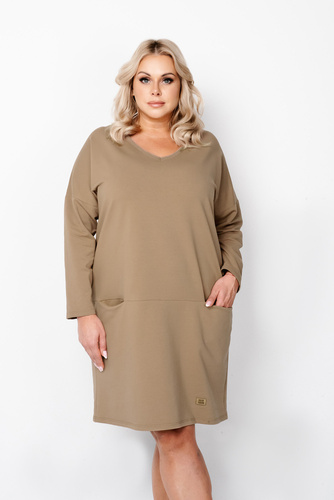 Karina dámska tunika s dlhým rukávom Italian Fashion - ťavia