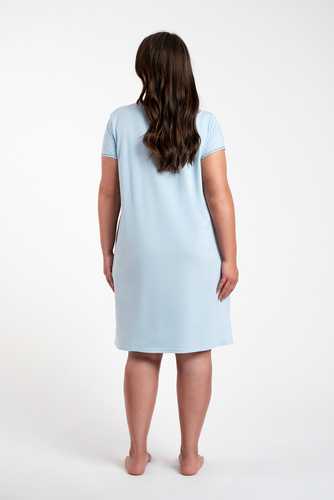 Nočná košeľa Arietta s krátkym rukávom Italian Fashion - modrá