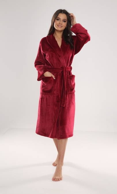 628 Abigail Dlhý dámsky župan Forex - bordový