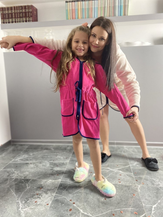 374 / 375 Desiree Detský župan - malinový