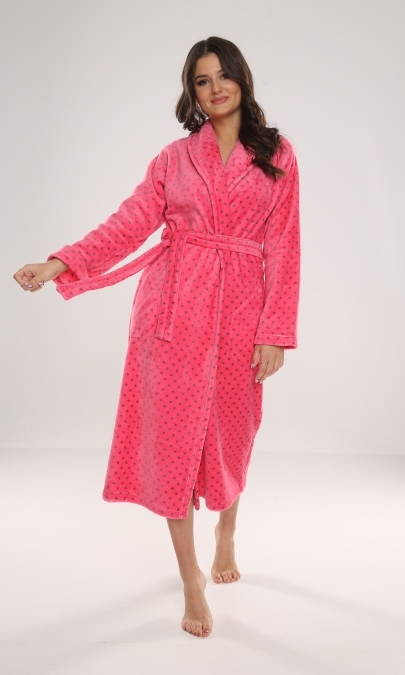 548 Melanie Dámsky dlhý župan Forex - malinový