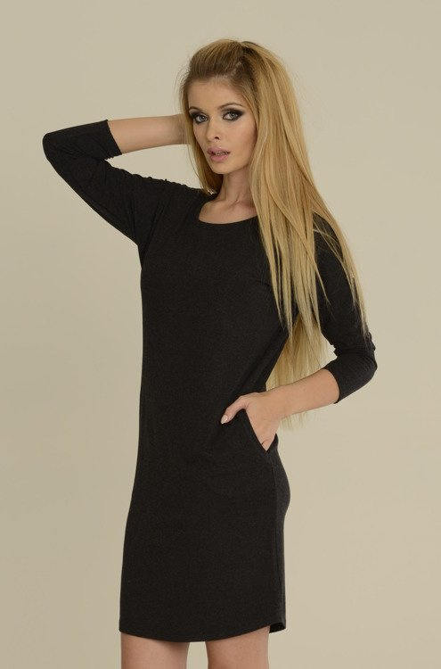 543 Paula nočná košeľa 7/8 rukáv - svetlý melír