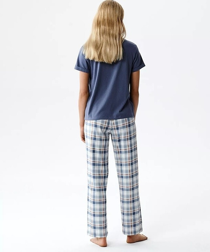 Dámske pyžamo Atlantic NLP-513 modal bavlna krátky rukáv vzorované nohavice