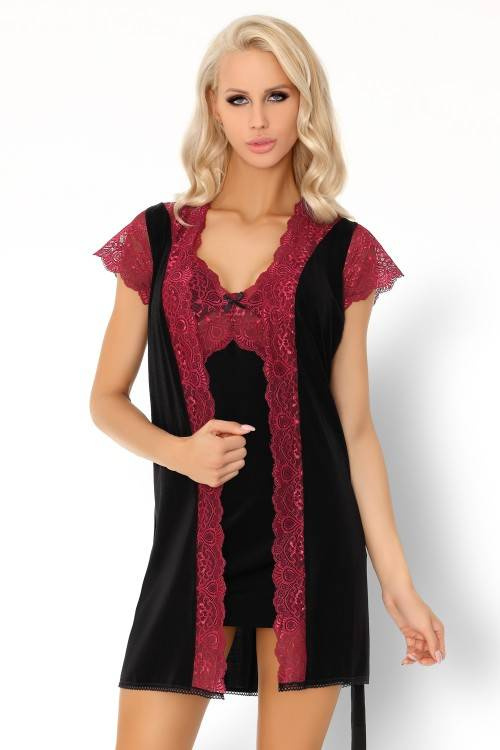 Kumiko LC 90428 Ružový dámsky župan Rosses Collection LivCo Corsetti