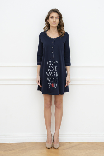 Balm tričko pre tehotné a dojčiace ženy. 3/4 rukáv Italia Fashion - námornícka modrá