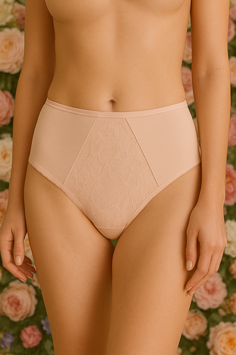 VF-435 - dámske čipkované nohavičky s vysokým pásom Vena nude