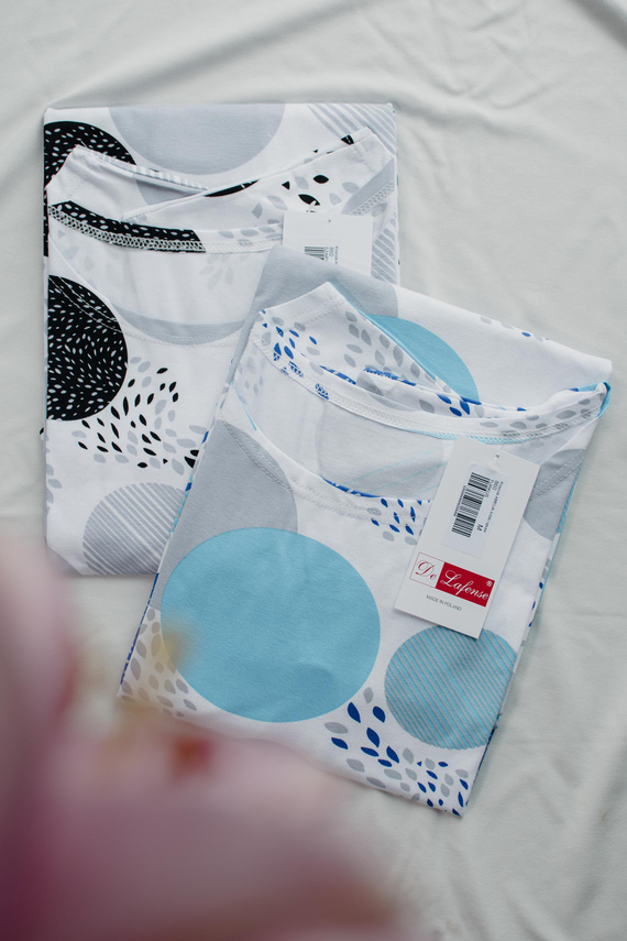 860 Nočná košeľa Amelia De Lafense - krátky rukáv, mäkká viskóza - tyrkysová