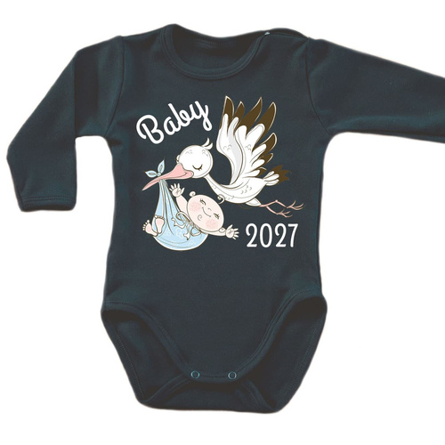 SKU: N053-1 Detské body moocha BABY 2027 čierne s dlhým rukávom