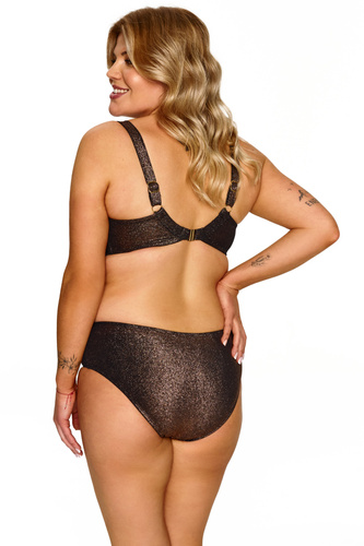 Biustonosz Big Soft Lupoline Alessia hnedý mäkký s kostícami Plus Size