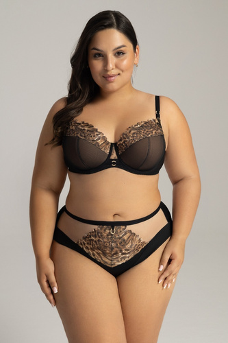 2143 Polovystužená maxi podprsenka Ava - čierna