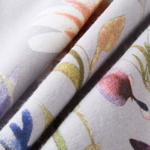 31512/2 Flannelove Darymex sivá farebná kvetinová posteľná súprava, 100% bavlna, hrejivá a mäkká