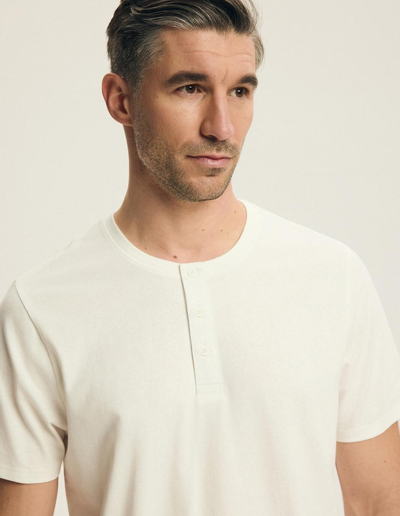 Pánske pyžamo Henderson 43454 Nigri krémové – 100% bavlna na leto