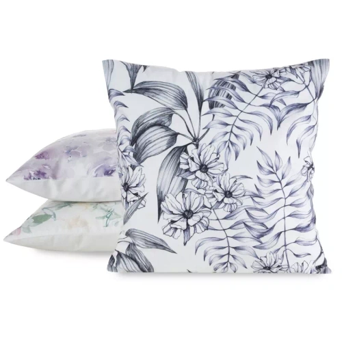 Obliečka na vankúš 45x45 Mink 30 Eurofirany zamat kvety