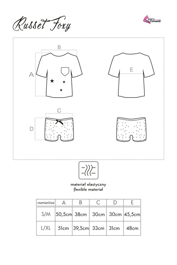 Russet Foxy 0204 Dámske pyžamo LivCo Corsetti Fashion