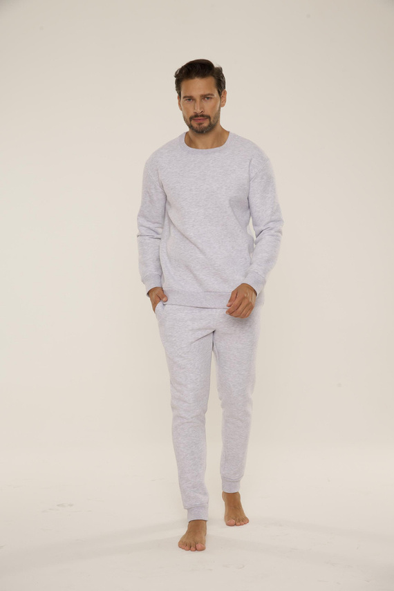 813 Indigo Pánska tepláková súprava De Lafense - svetlý melír