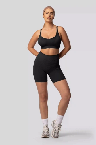 Spaio PUSH-UP PRO modelujúce bezšvové šortky fitness vysoký pás black
